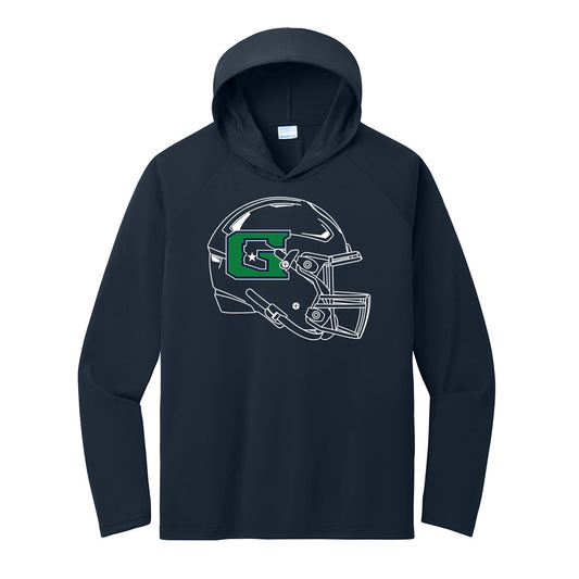 GHS Football Helmet Performance Hooded Long Sleeve Tee