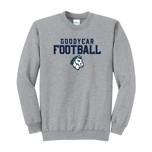 Goodyear Football Stacked Crewneck Sweatshirt