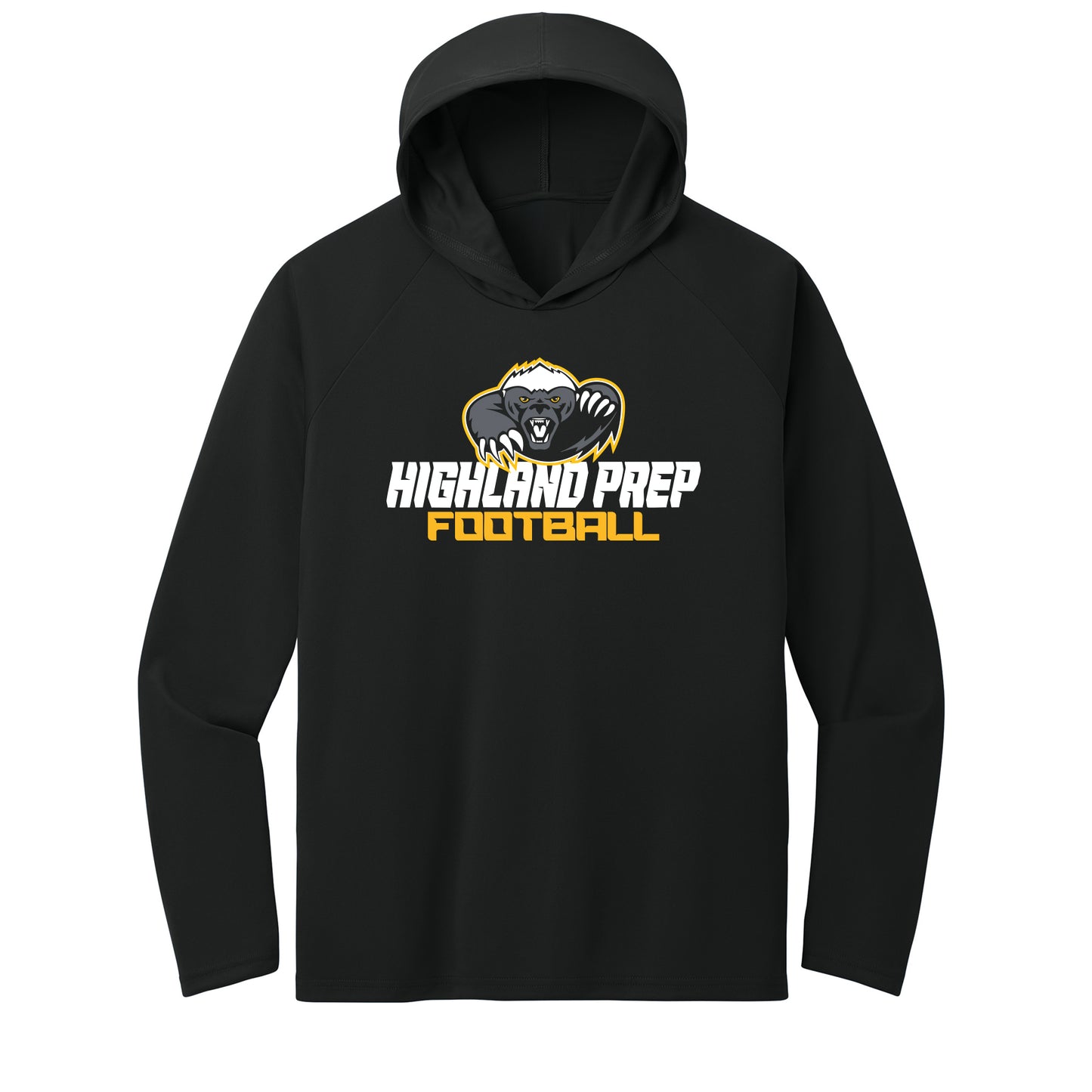 Highland Prep Football Performance Hooded Long Sleeve Tee