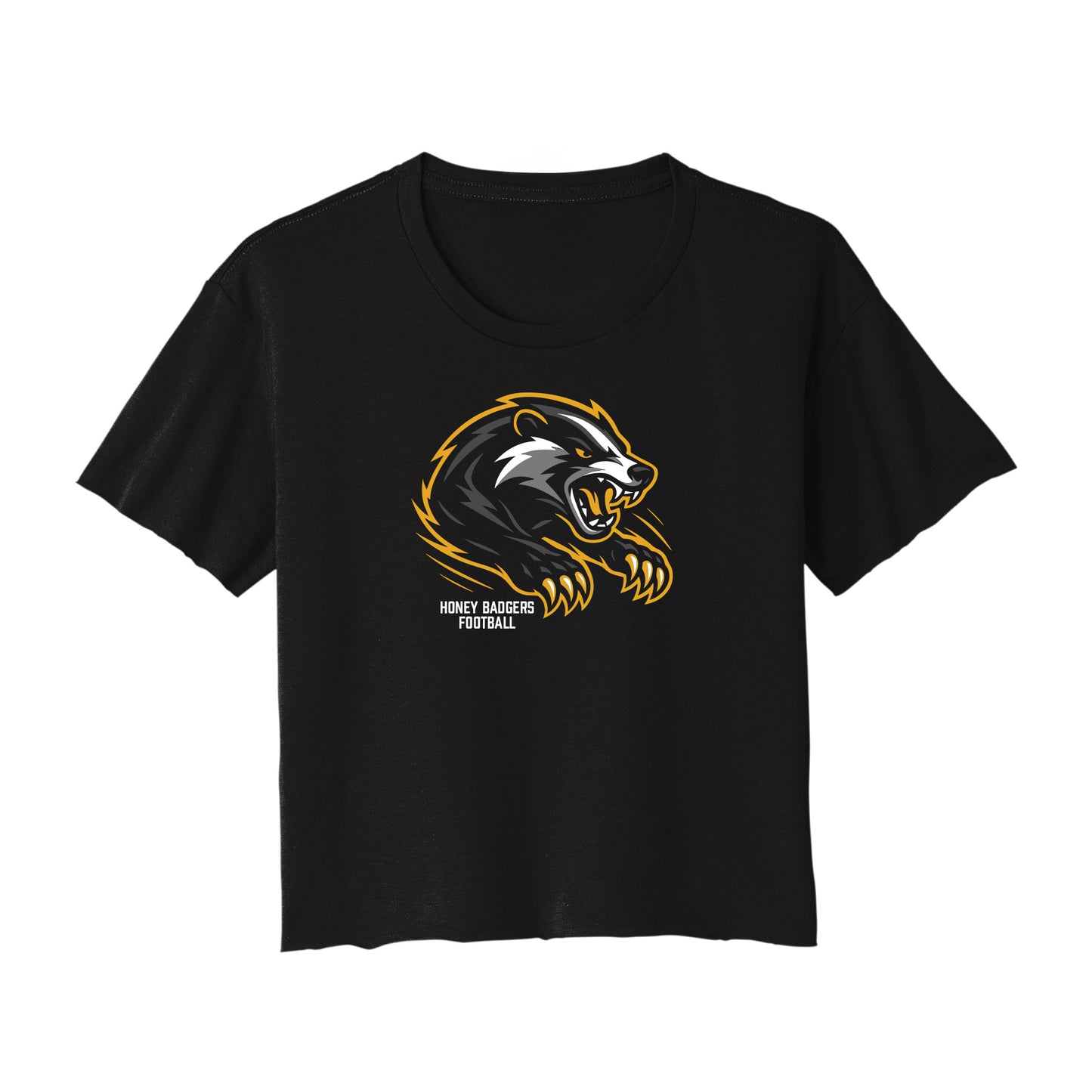 Honey Badgers Football Cropped Tee