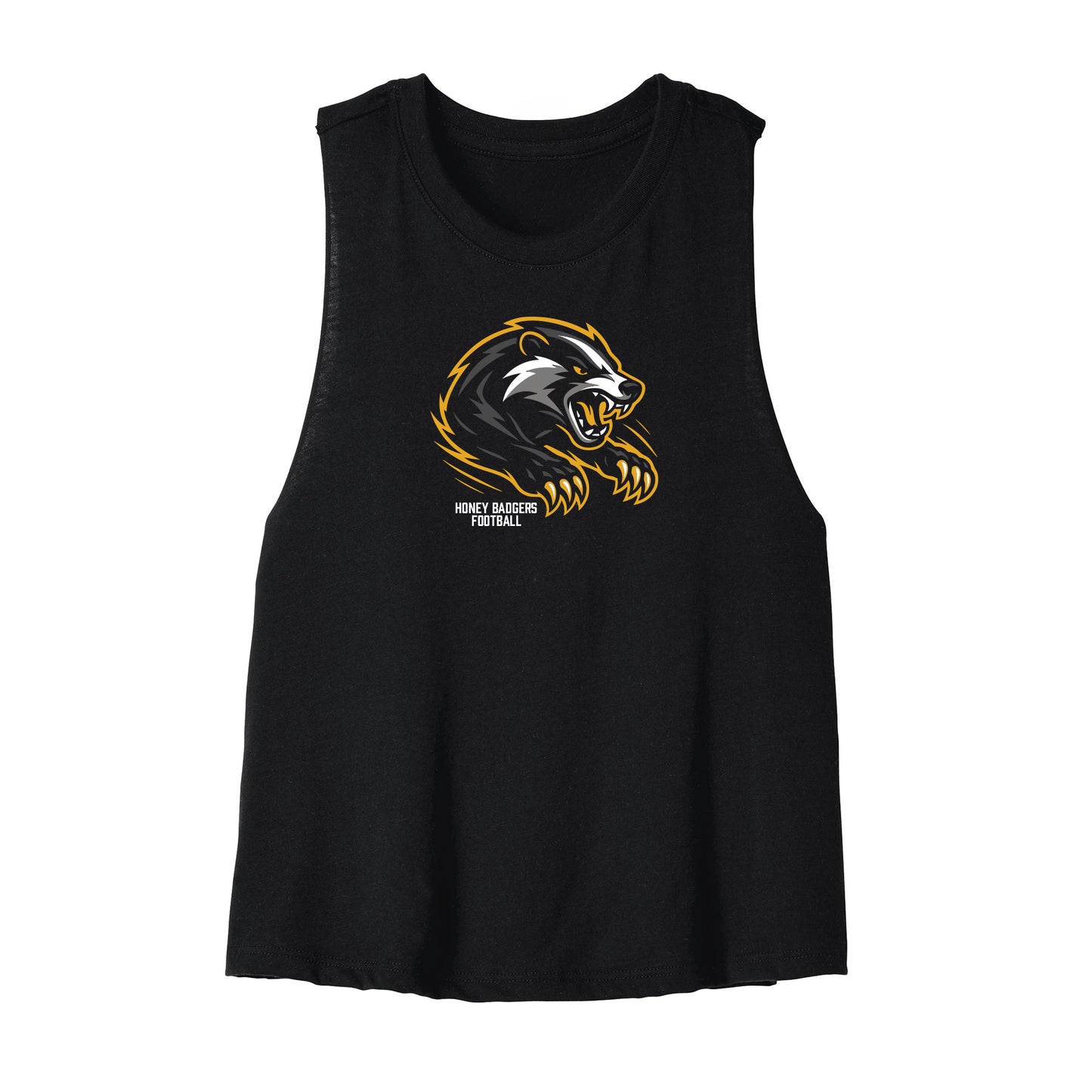 Honey Badgers Football Cropped Racerback Tank