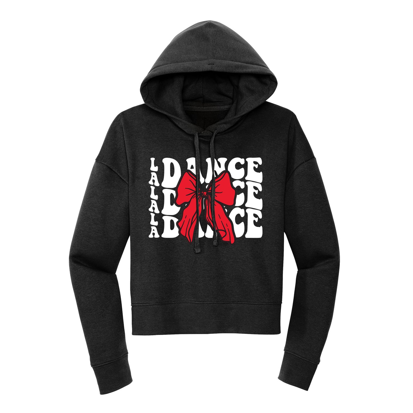 LA Dance Repeat Bow Cropped Hoodie
