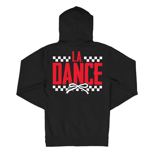 LA Dance Checkered Bow Full Zip Sweatshirt
