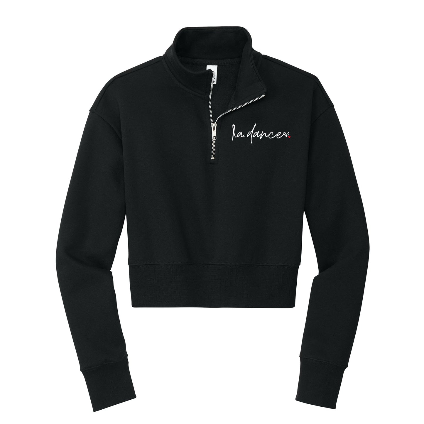 LA Dance Handwritten Cropped 1/4 Zip Fleece