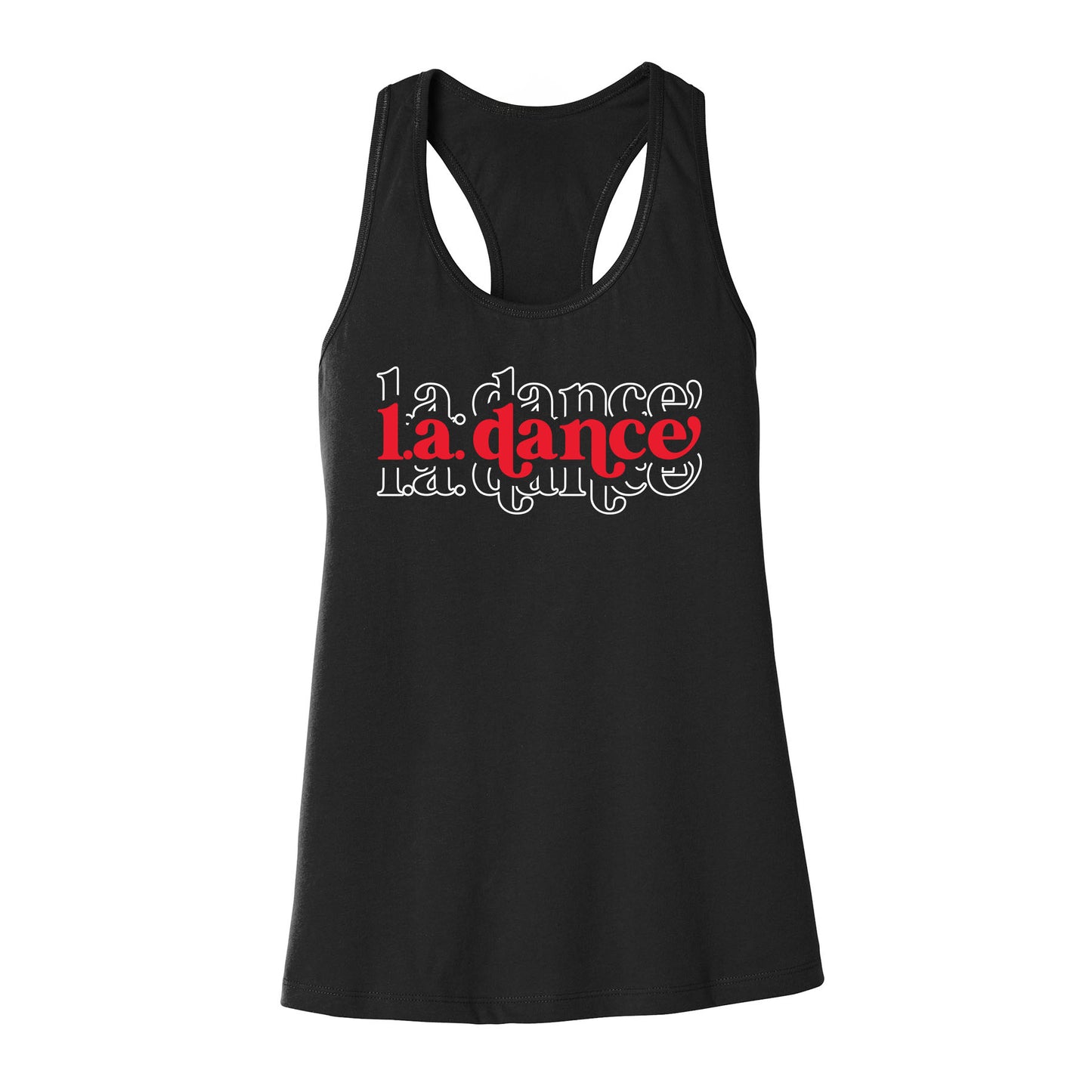 LA Dance Outline Repeat Racerback Tank
