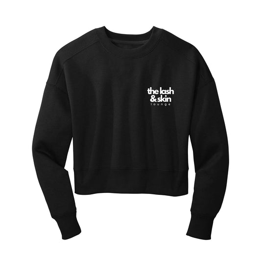 The Lash and Skin Lounge Stacked Cropped Crewneck Sweatshirt