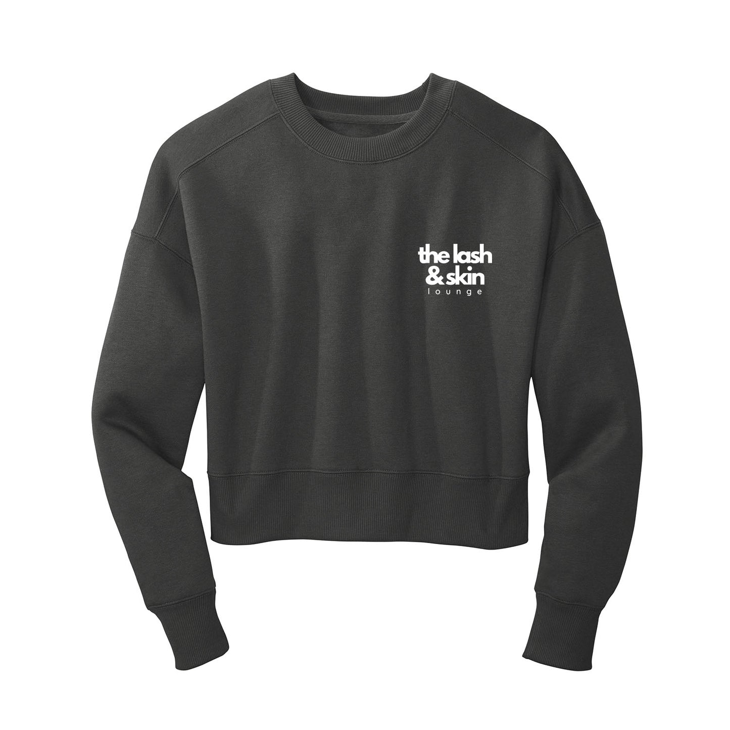 The Lash and Skin Lounge Stacked Cropped Crewneck Sweatshirt