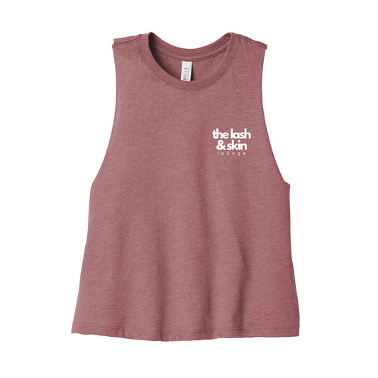 The Lash and Skin Lounge Stacked Cropped Racerback Tank