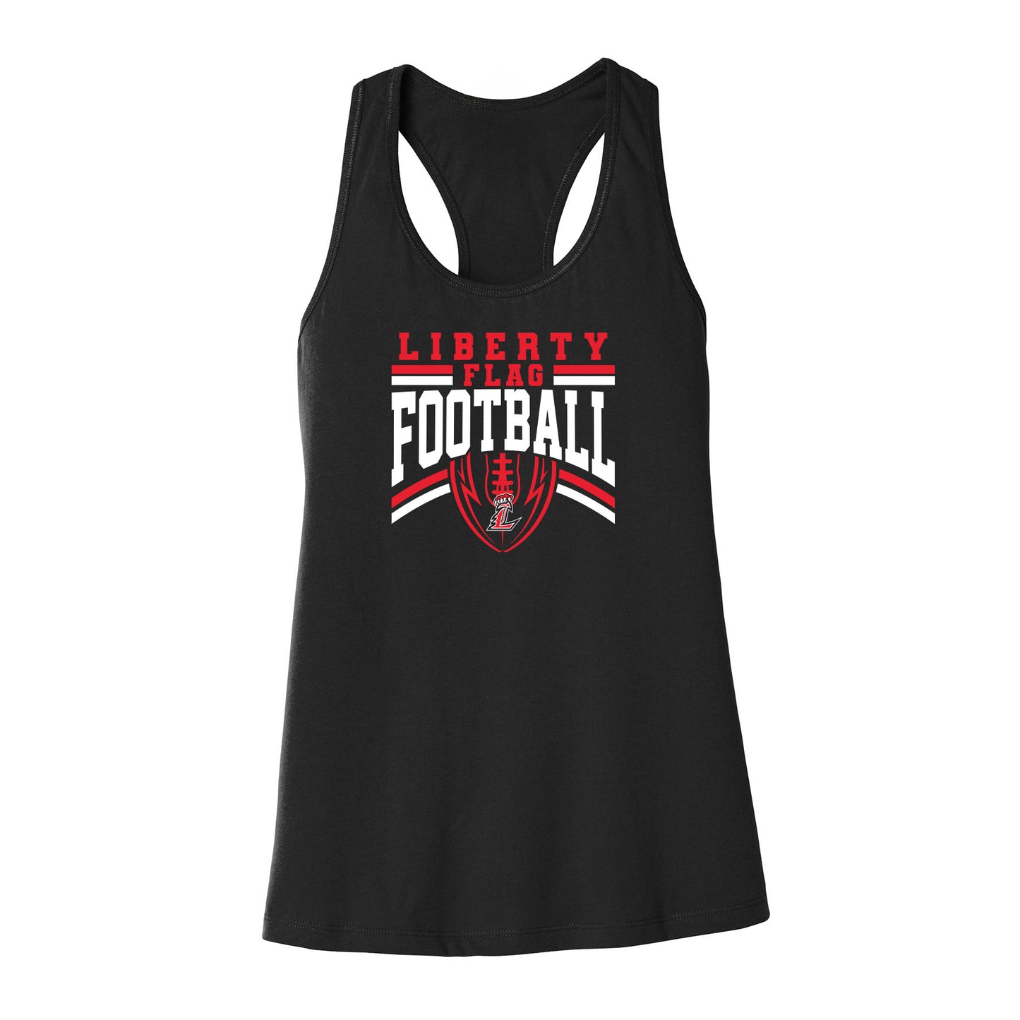 Liberty Flag Football Ball Women's Racerback Tank