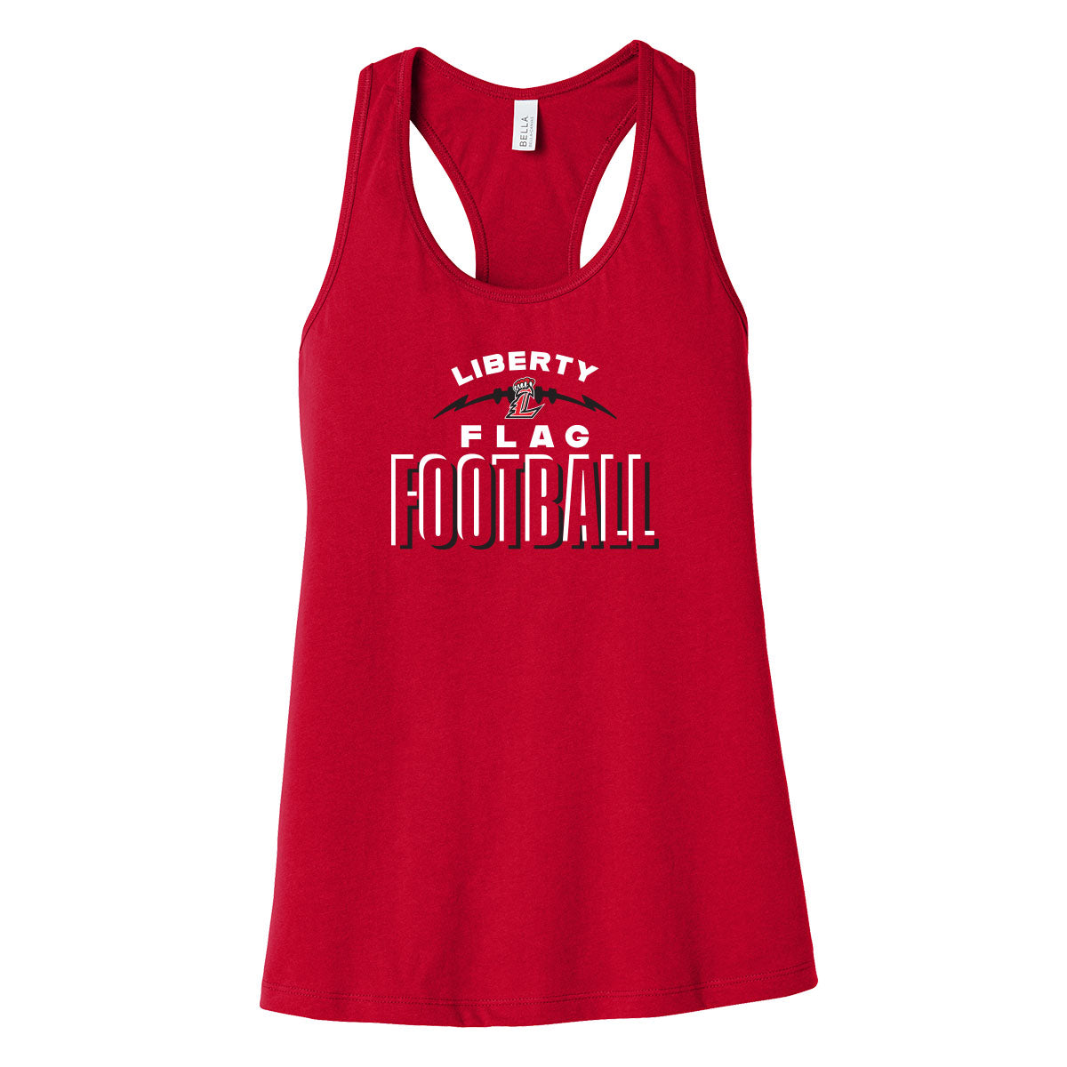 Liberty Flag Football Outline Women's Racerback Tank