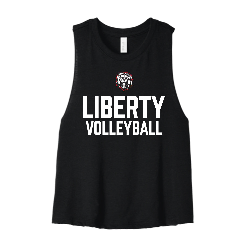 Liberty Volleyball Cropped Racerback Tank