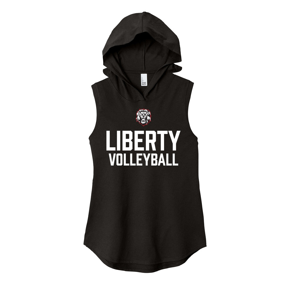 Liberty Volleyball Ladies Hooded Sleeveless Tee