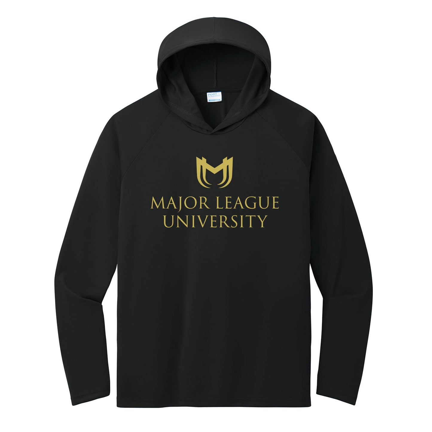 Major League University Performance Hooded Long Sleeve Tee