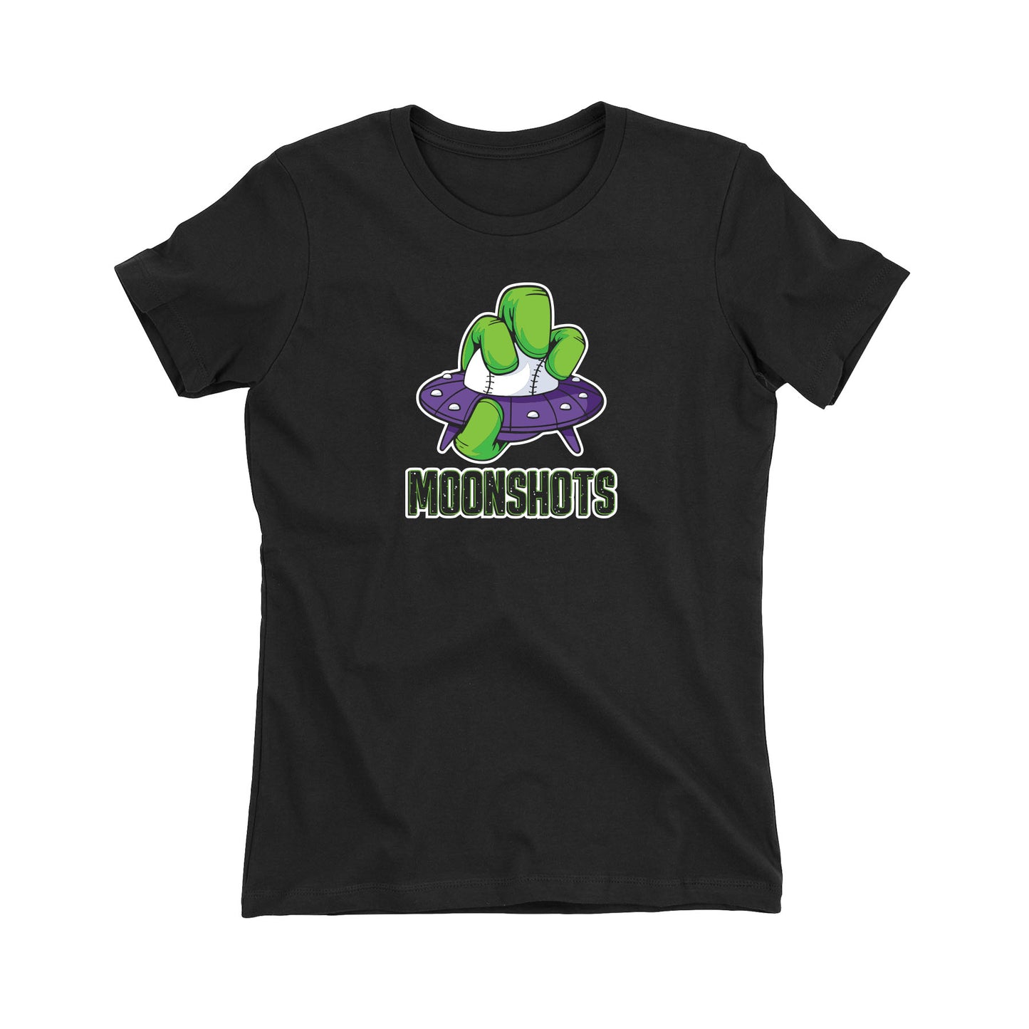 Moonshot Spaceship Women's Fitted Tee