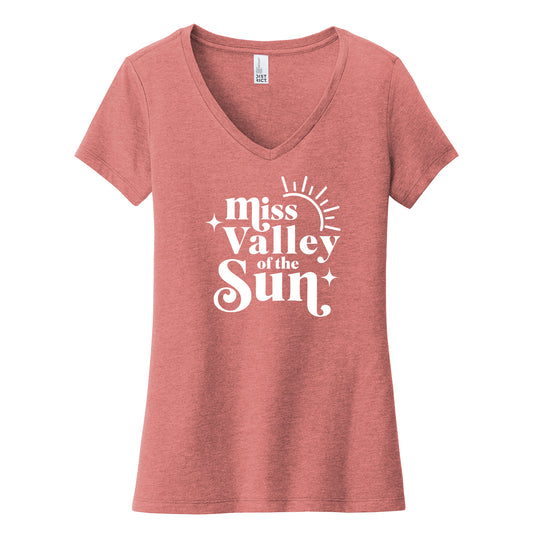 Miss Valley Of the Sun Womens V-Neck Tee