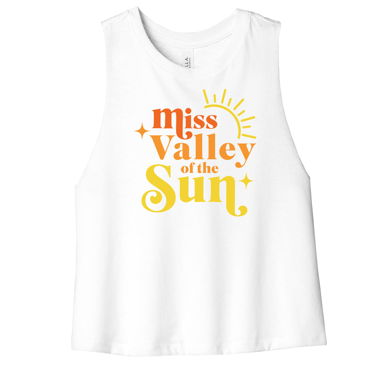 Miss Valley Of the Sun Cropped Racerback Tank