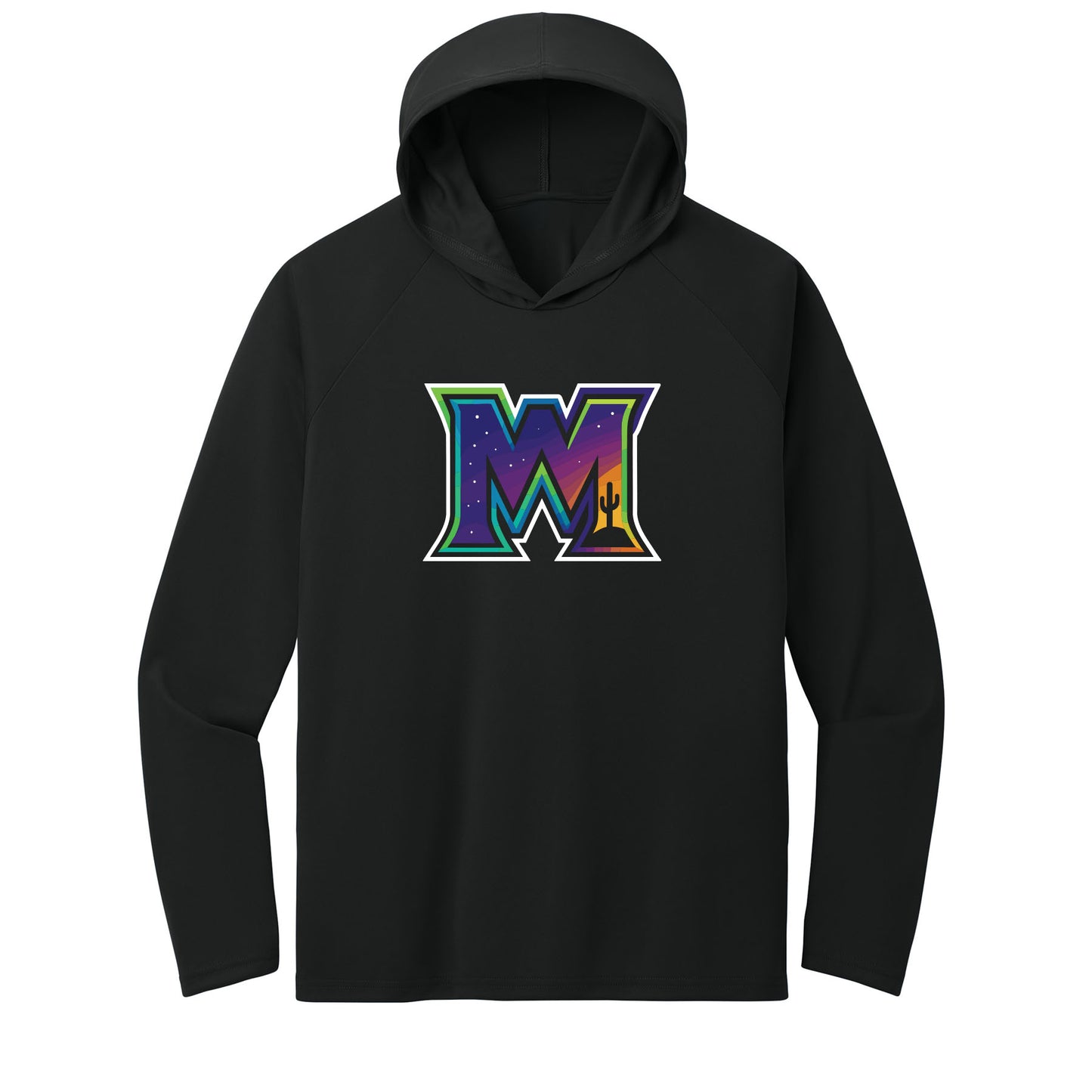 Moonshots M Baseball Performance Hooded Long Sleeve Tee