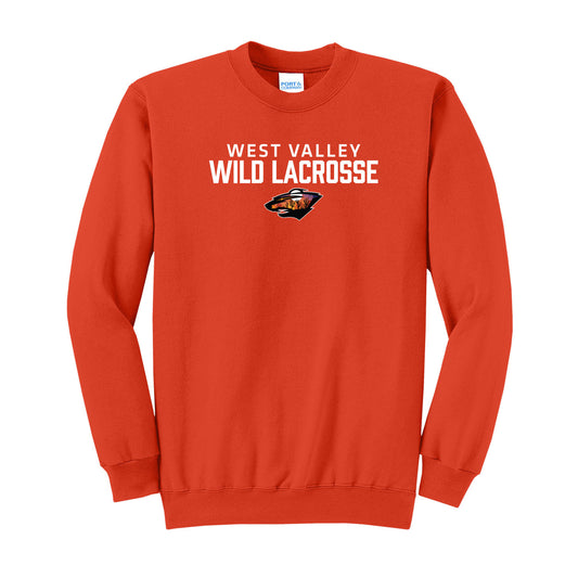 West Valley Wild Lacrosse Stacked Unisex Crewneck Sweatshirt