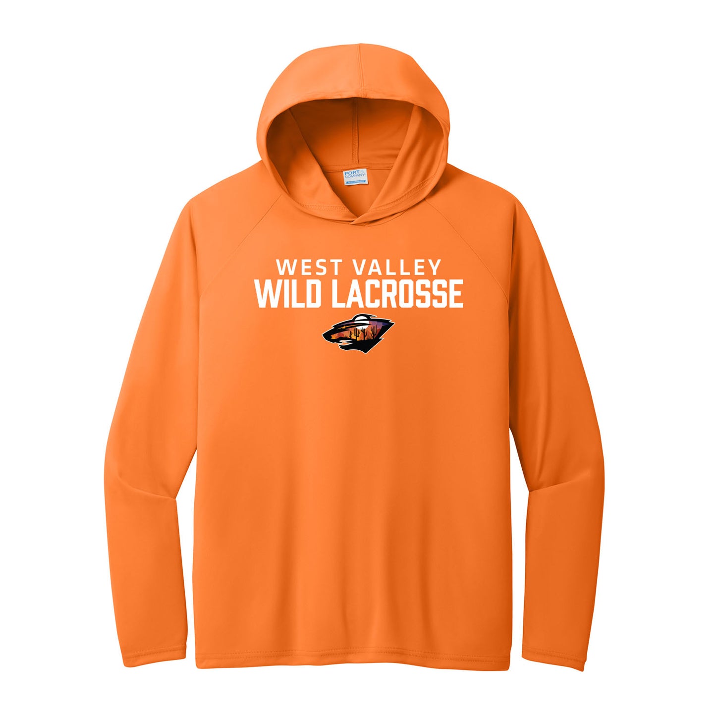 West Valley Wild Lacrosse Stacked Performance Hooded Long Sleeve Tee