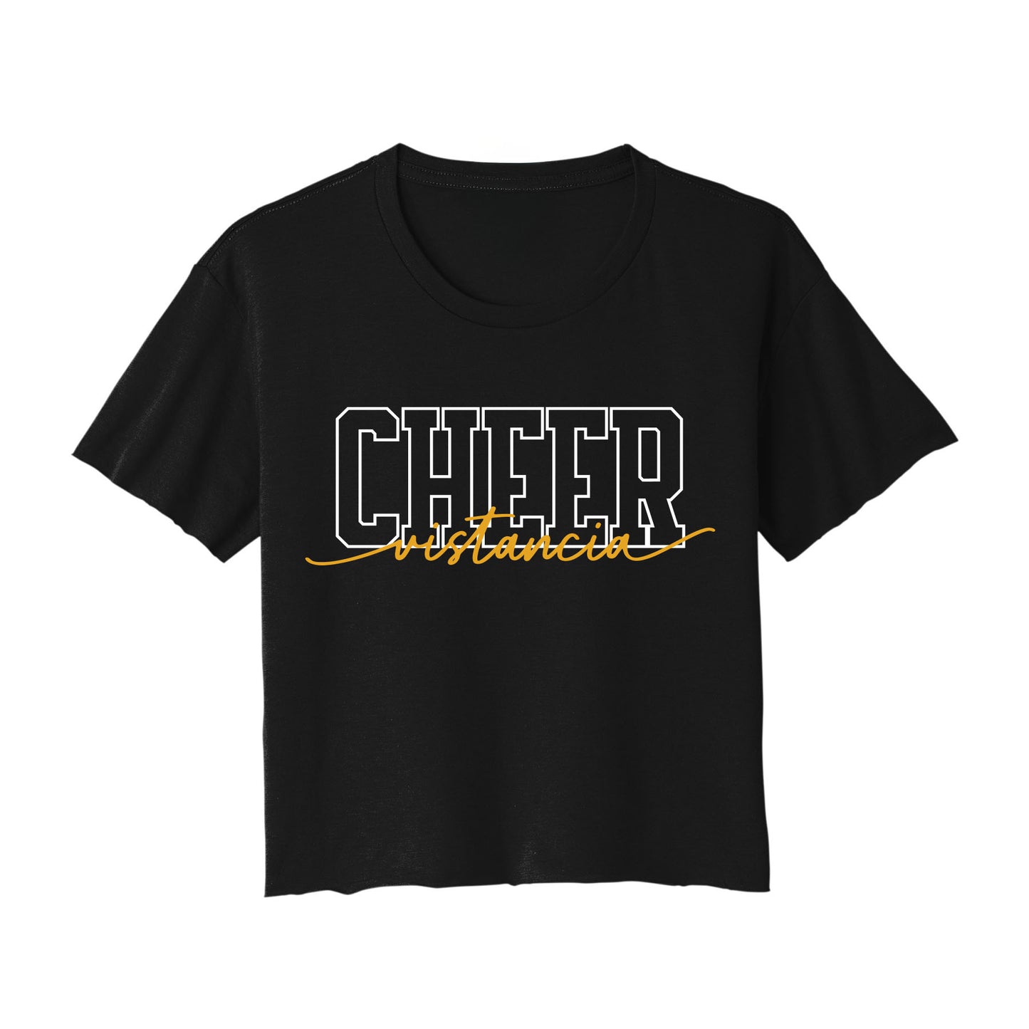 Vistancia Cheer Script Cropped Tee