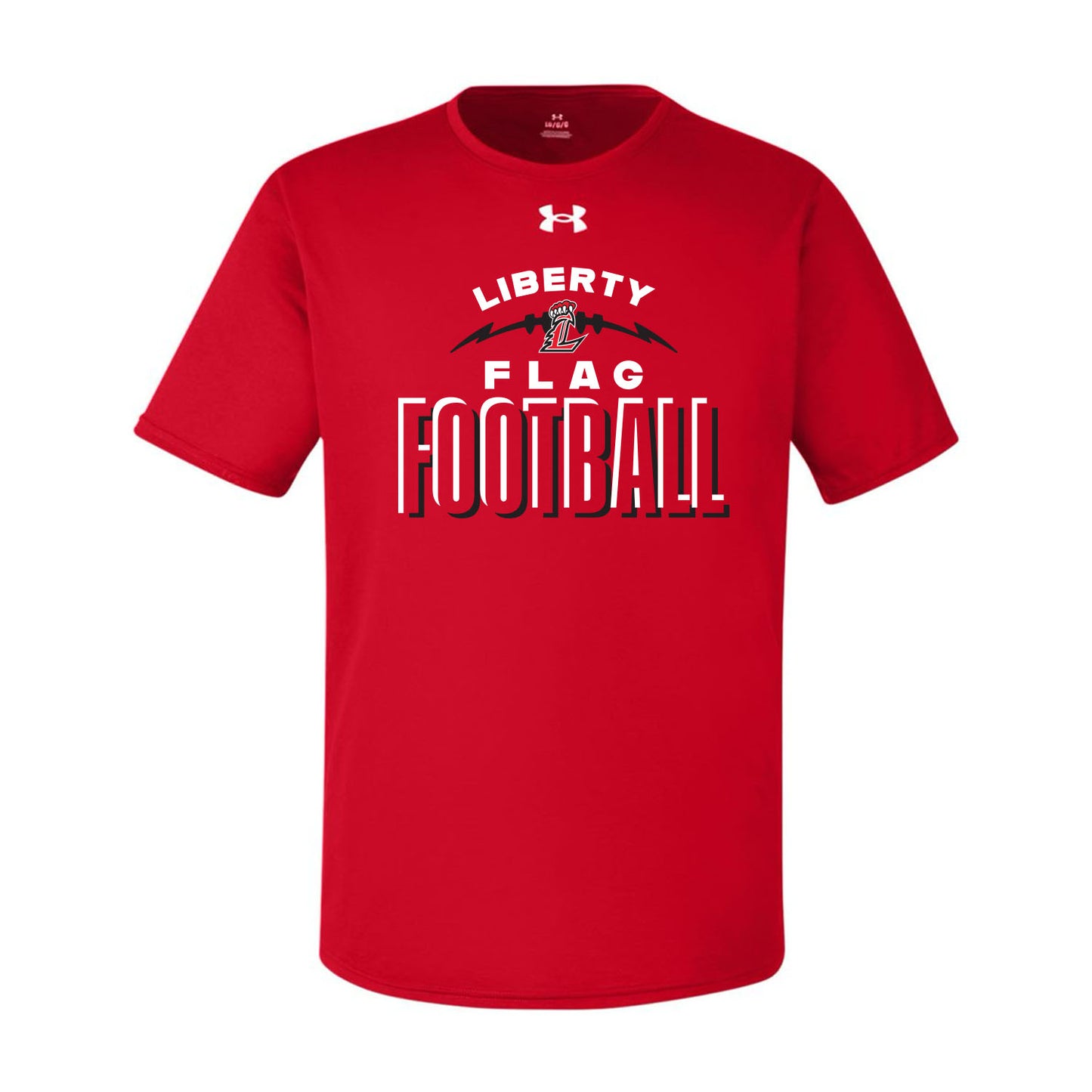 Liberty Flag Football Outline Under Armour Tee