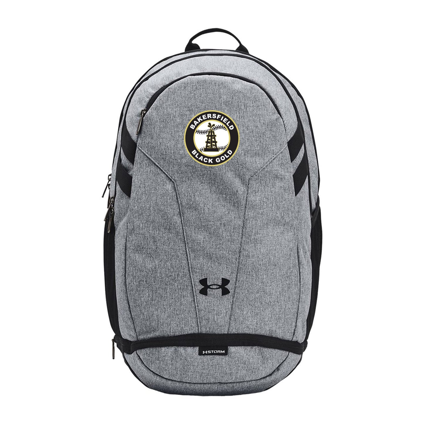 Black Gold Baseball Seal Under Armour Hustle 5.0 Team Laptop Backpack