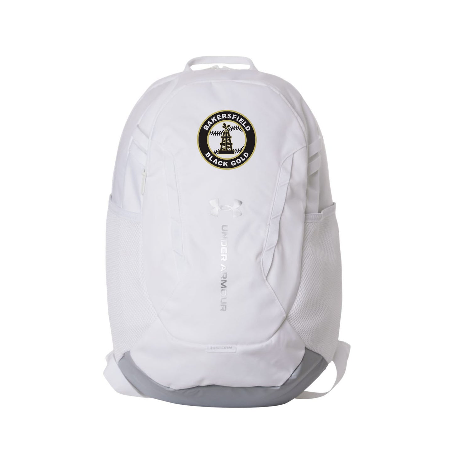 Black Gold Baseball Seal Under Armour Hustle 5.0 Team Laptop Backpack