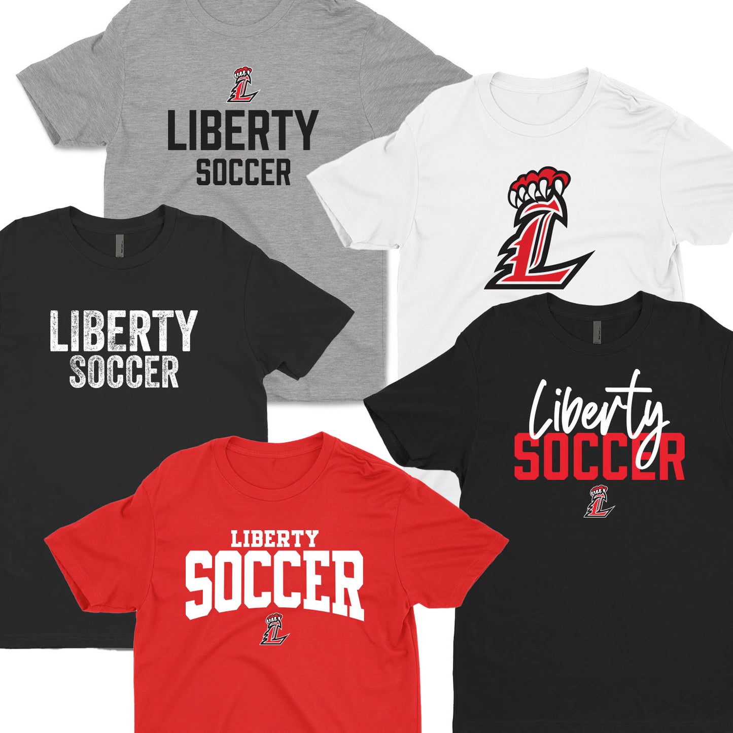 Liberty Lions Soccer Fan 5 TEE PACK