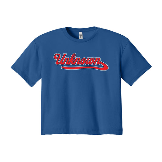 Unknown Boys Script Cropped Tee