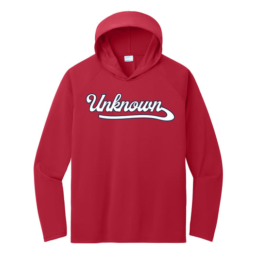 Unknown Boys Script Performance Hooded Long Sleeve Tee