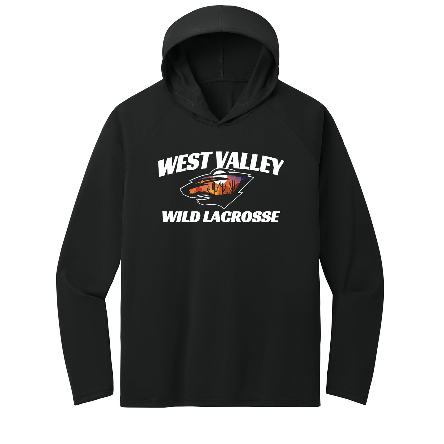 West Valley Wild Lacrosse Performance Hooded Long Sleeve Tee