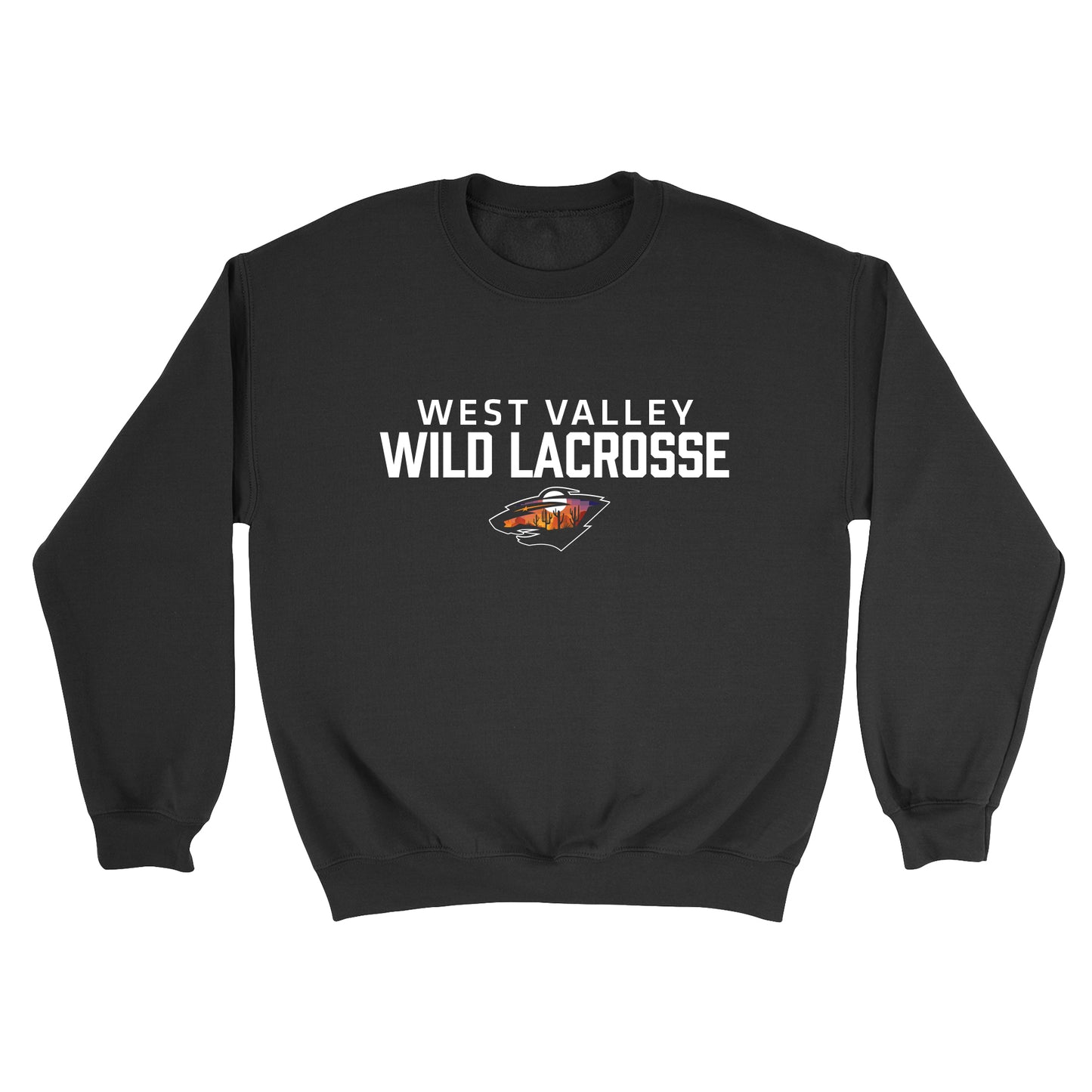 West Valley Wild Lacrosse Stacked Unisex Crewneck Sweatshirt