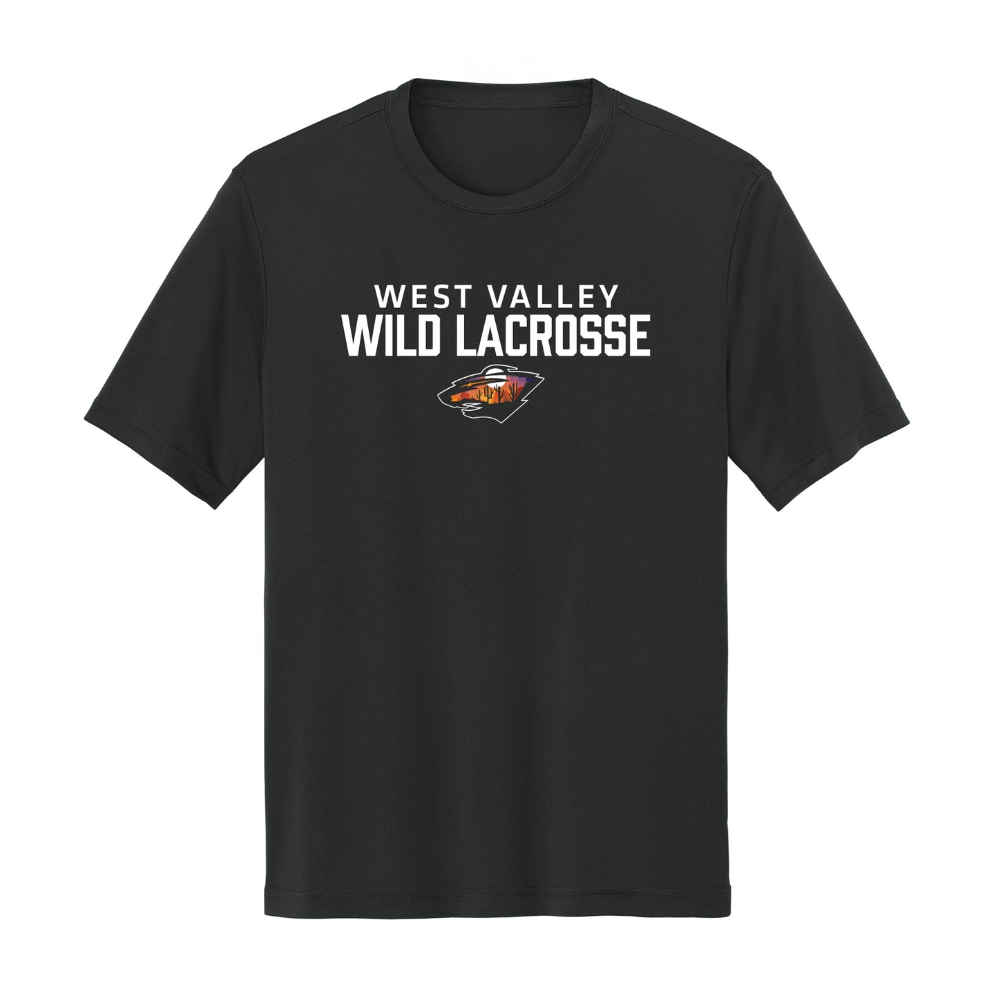 West Valley Wild Lacrosse Stacked Dri Fit Tee