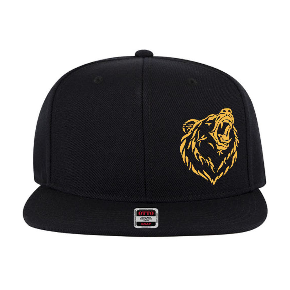 Grizzly Black Flat Bill Snapback