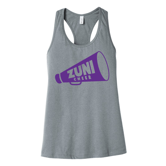 Zuni Cheer Megaphone Womens Racerback Tank