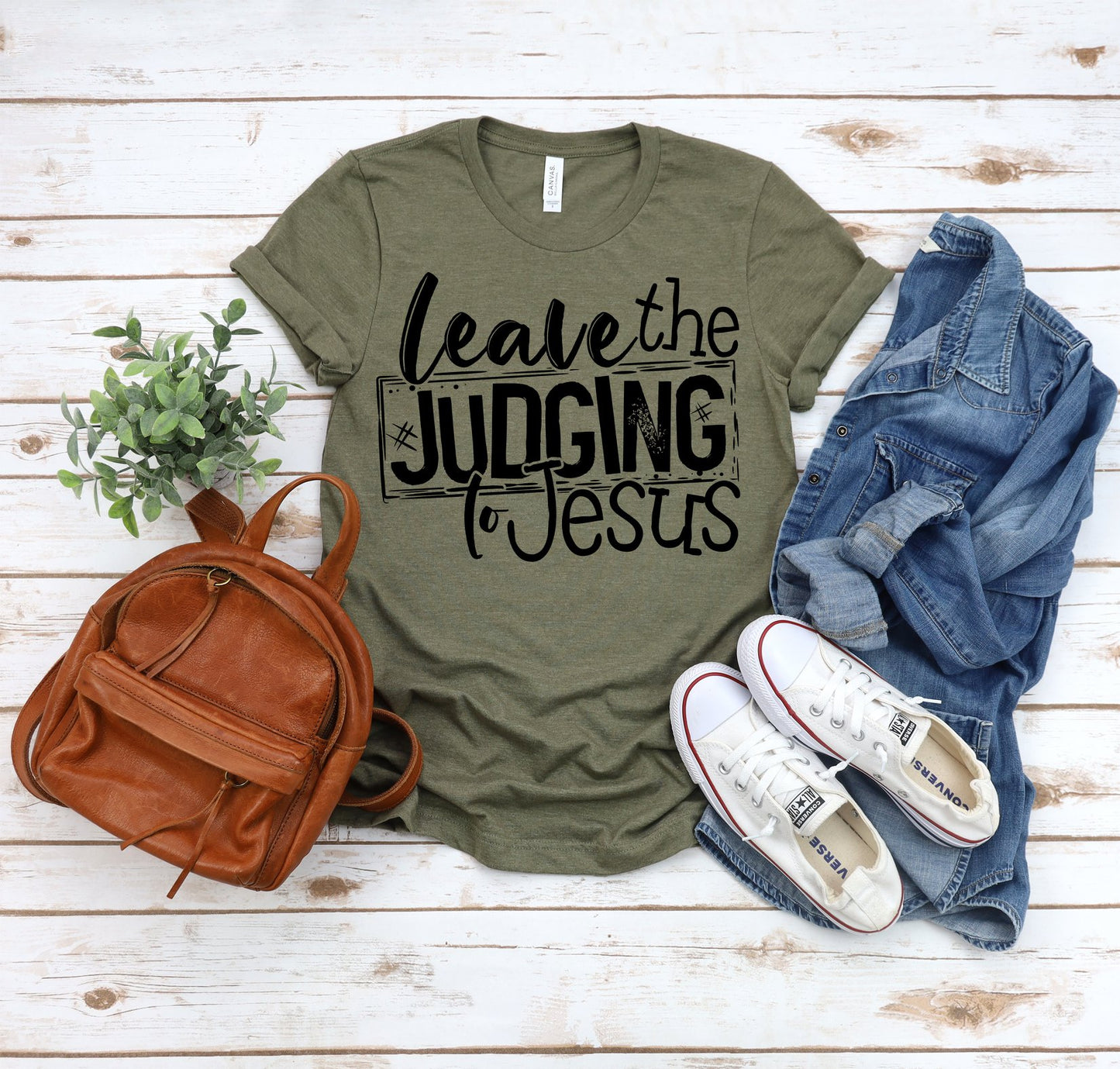 Leaving the judging to Jesus Tee
