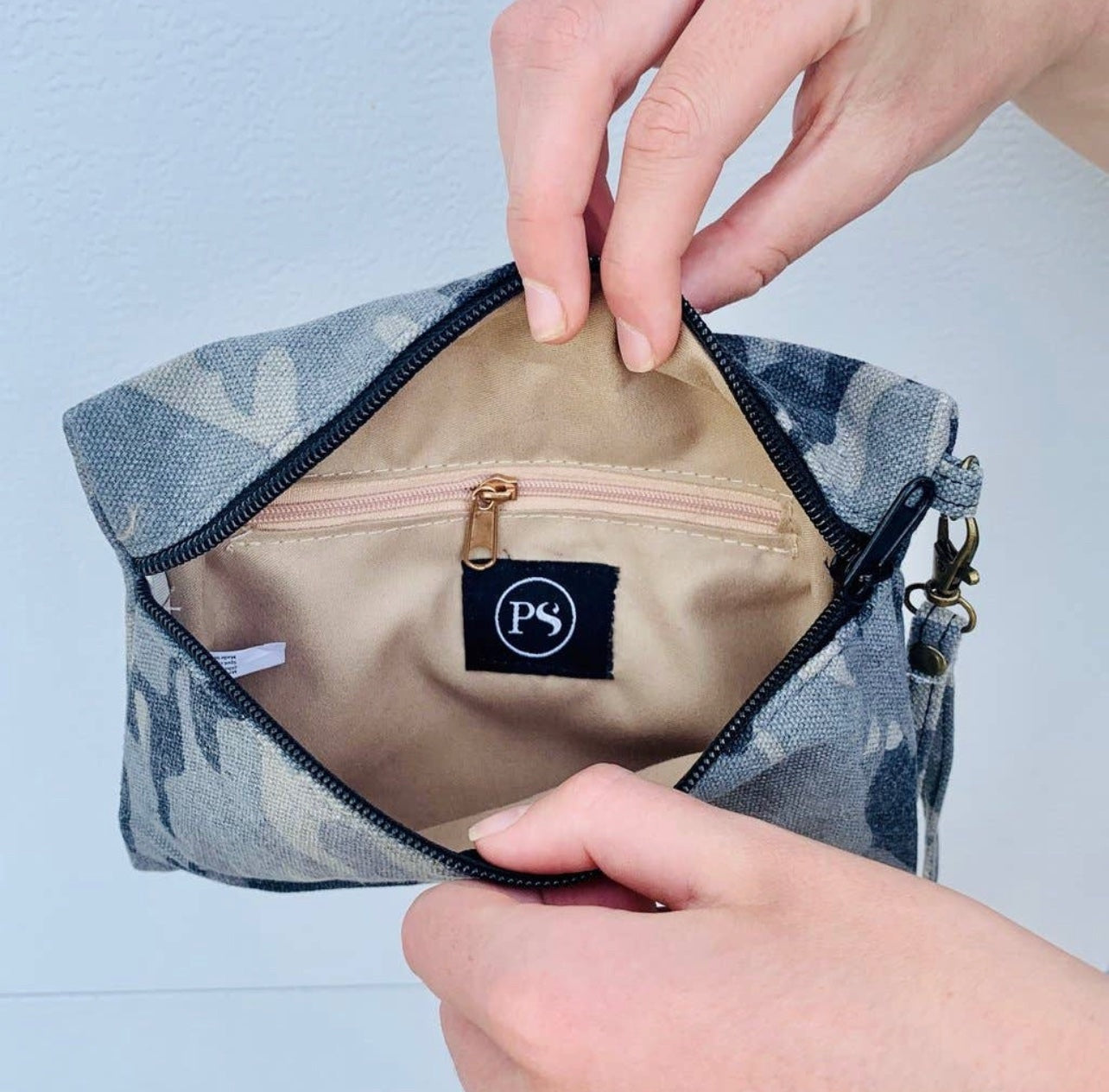 Camo Canvas Clutch/Wristlet