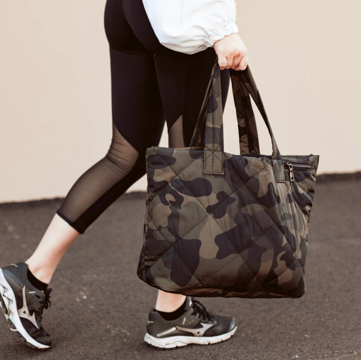 Quilted Camo Tote
