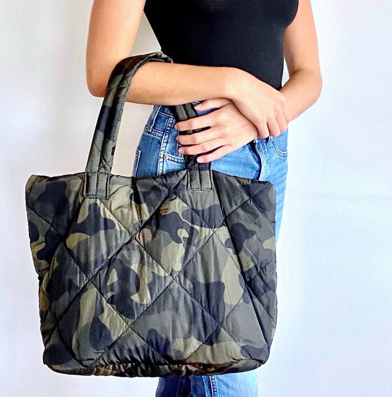 Quilted Camo Tote