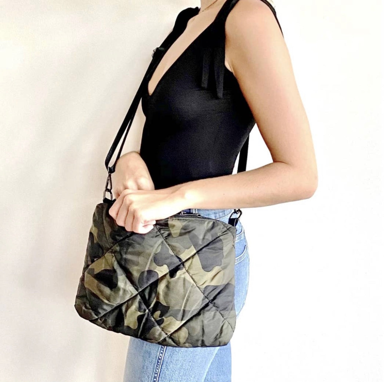 Quilted Camo Crossbody