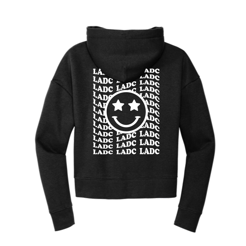 LADC Happy Face Cropped Hoodie