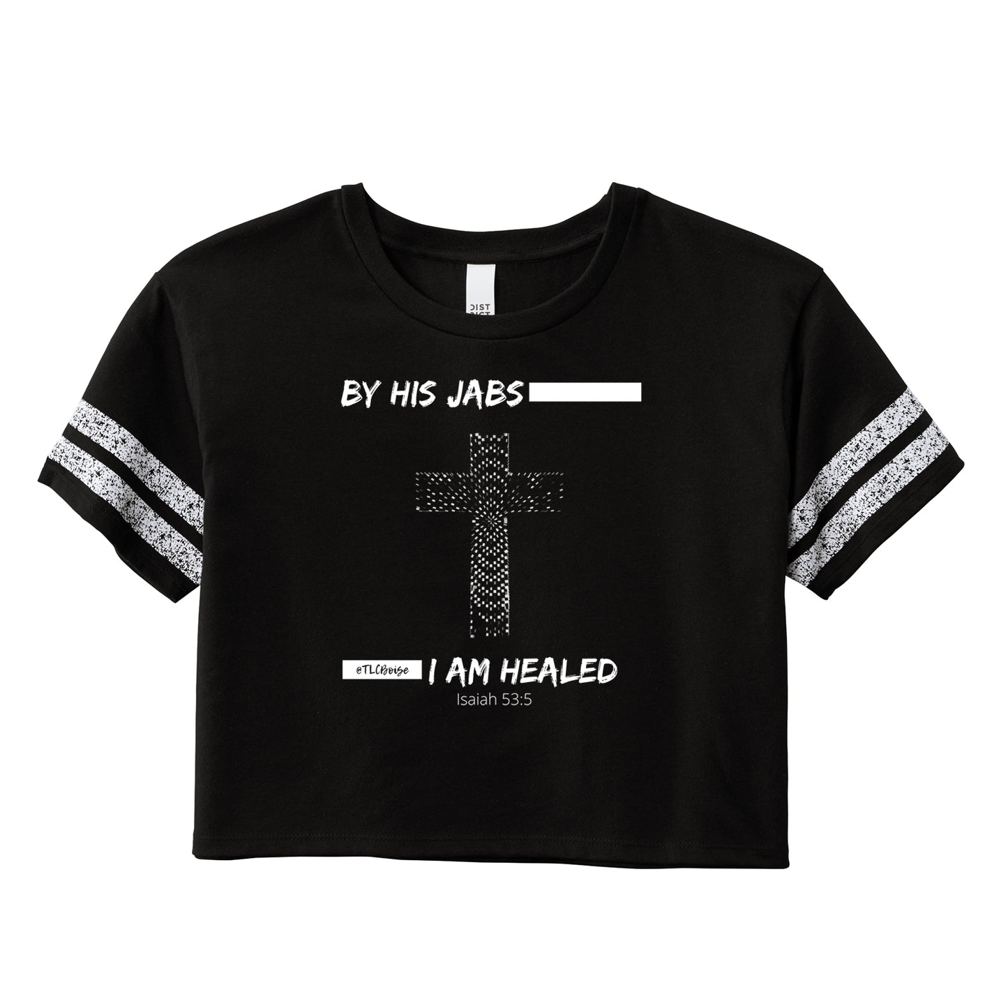 By His Jabs Striped Cropped Tee