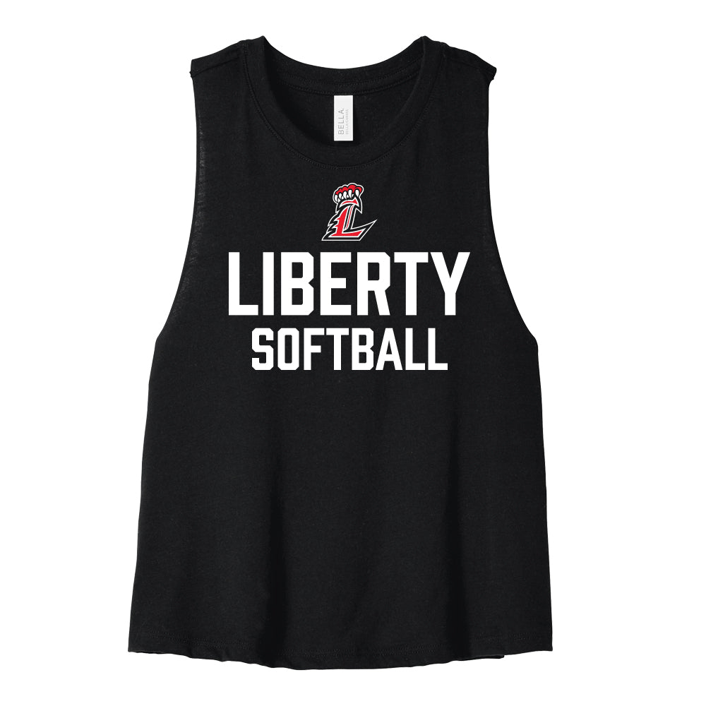 Liberty Softball Cropped Racerback Tank
