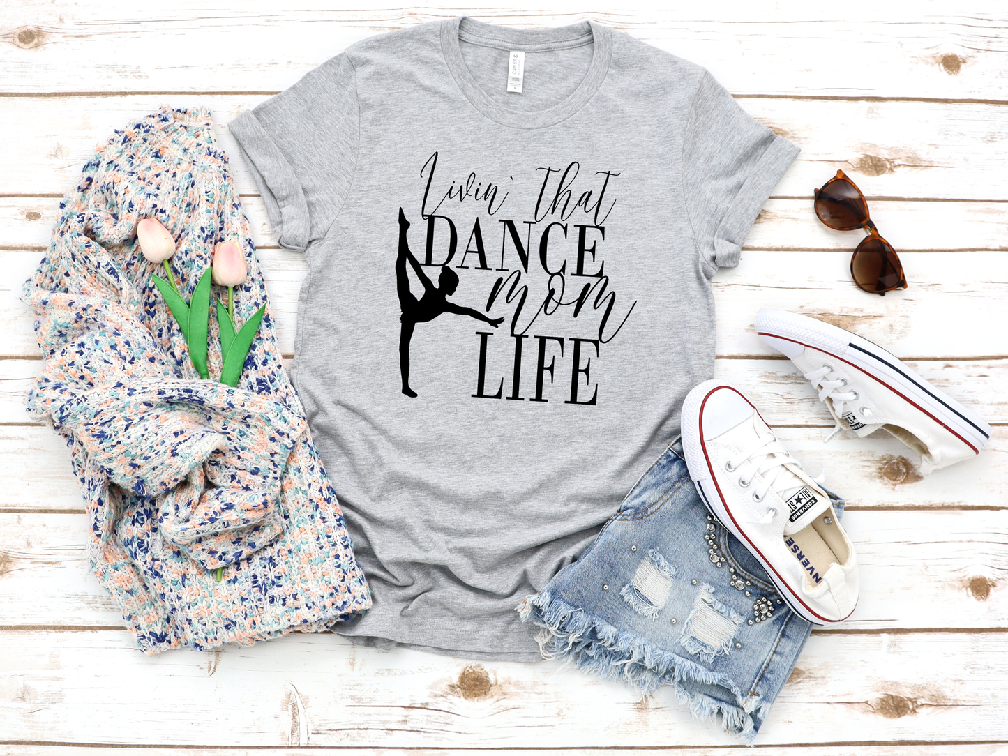 Livin that dance Mom life tee