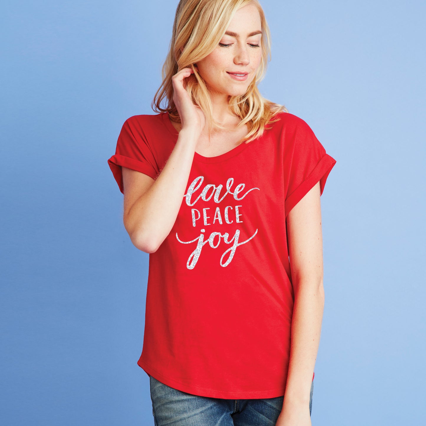 Love Peace Joy Dolman Tee