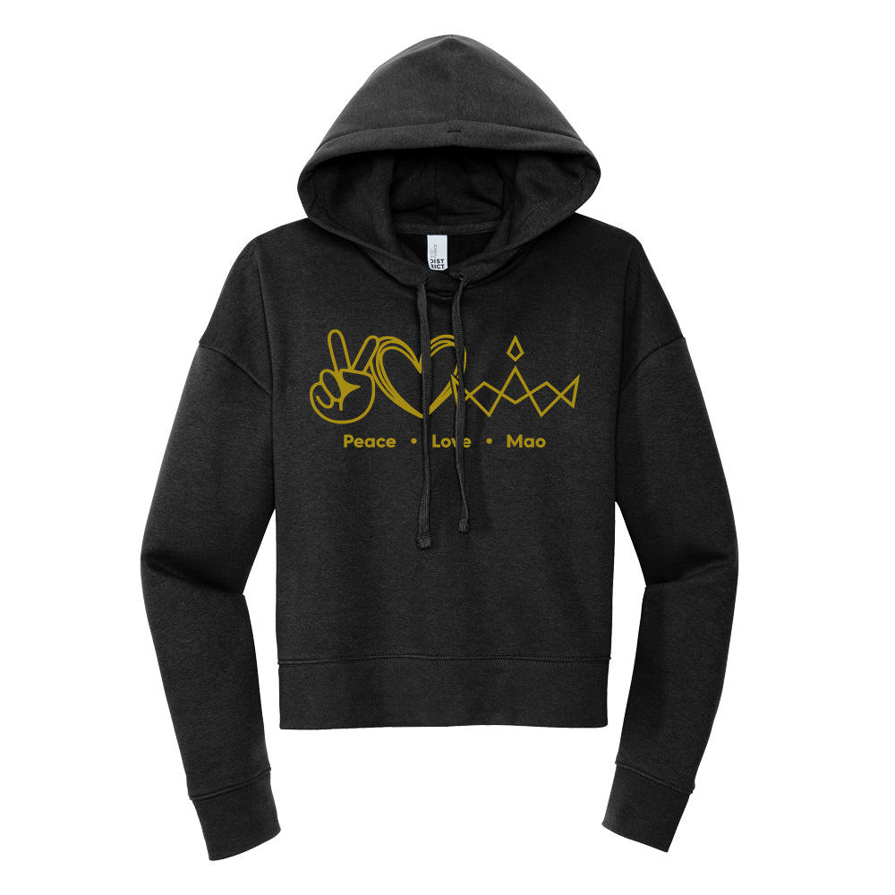 Peace Love MAO Cropped Hoodie