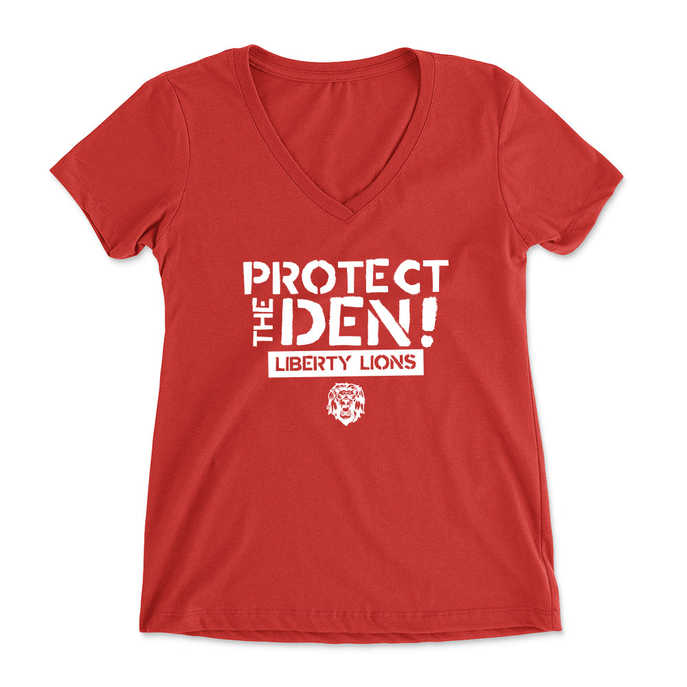 Protect The Den Women's V-Neck Tee