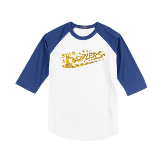 Star Dazzlers Adult Colorblock Raglan Baseball Jersey