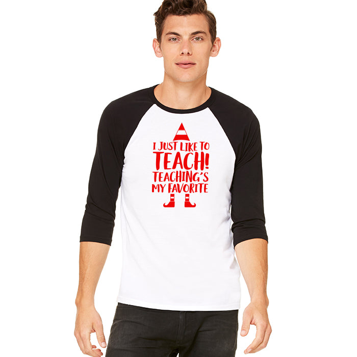 Mens Teaching Is My Favorite Baseball Tee