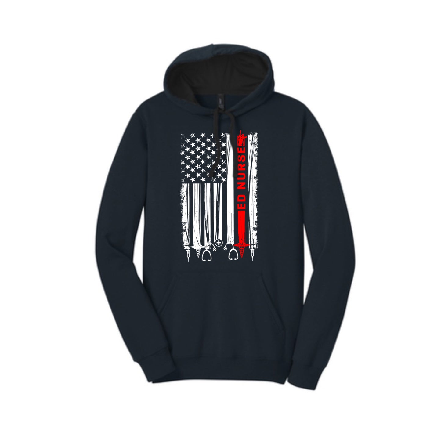 Boswell ED Nurse Flag Fleece Hoodie